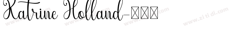 Katrine Holland字体转换